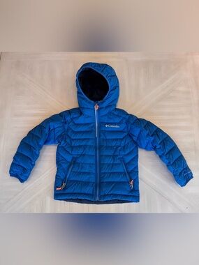 Columbia Omni-Heat Youth XXS Blue Hooded Puffer Jacket – Size 4/5